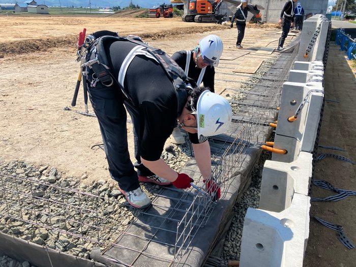 道路工事の施工状況
